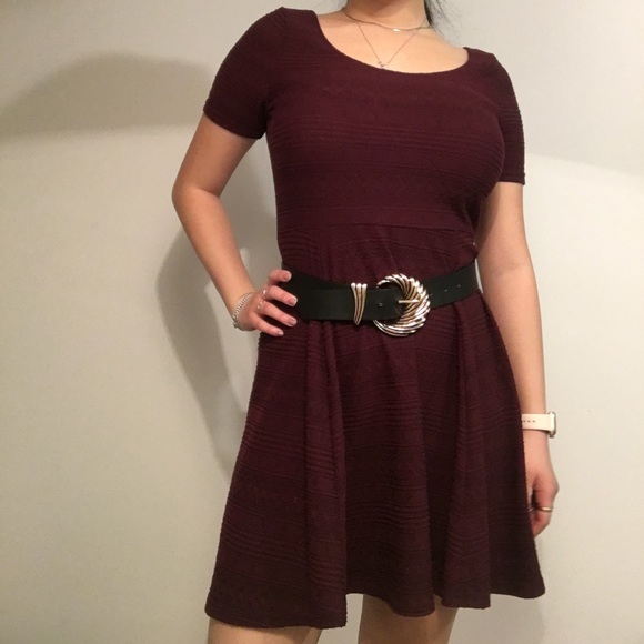 H&M Maroon Flare Dress - Picture 3 of 8